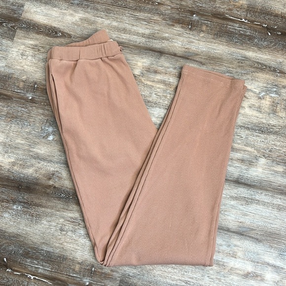 Allie Rose Loungewear Matching Set Women's Size Small Pink Ribbed Hoodie Pants - Picture 11 of 16